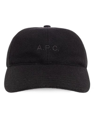 A.P.C. ‘Charlie’ Wool Baseball Cap - Black