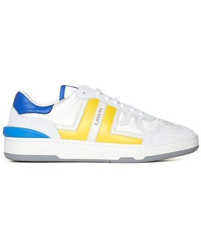 Lanvin Panelled Lace-up Trainers - Yellow