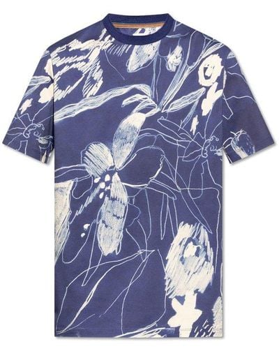 Paul Smith Floral Motif T-shirt - Blue