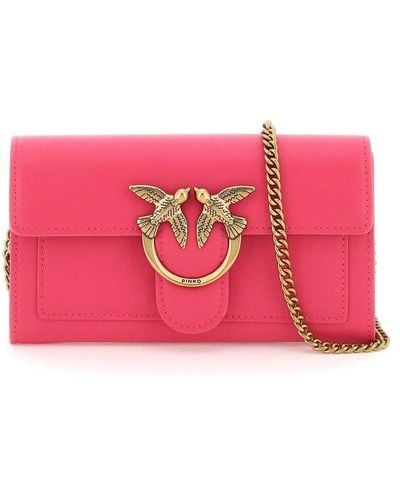 Pinko Love Mini Icon Chain Crossbody Bag - Pink