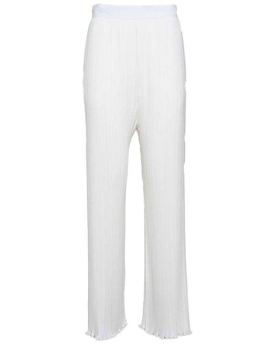 Lanvin Pleated High Waist Trousers - White