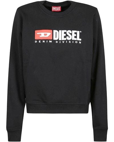 DIESEL Logo Printed Crewneck Sweatshirt - Black