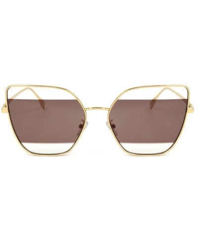 Fendi Butterfly Frame Sunglasses - Metallic