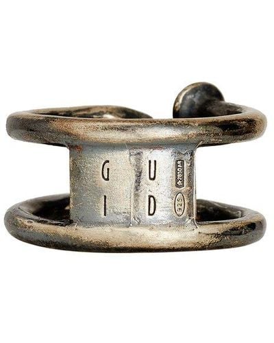 Guidi Double Nail Ring - White