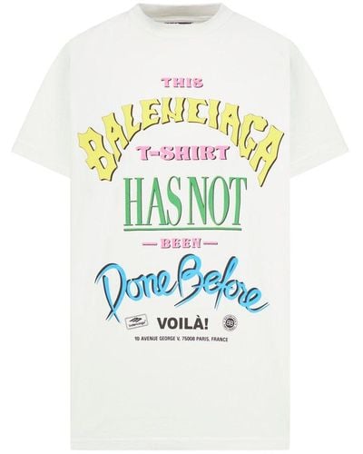 Balenciaga Graphic Printed Oversized T-shirt - Grey