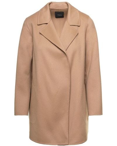 Theory Double-breasted Tailored Blazer - Natural