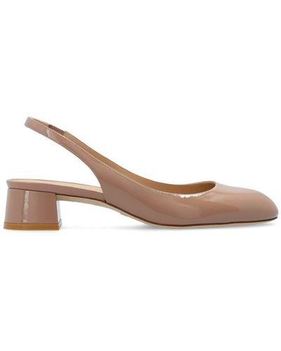 Stuart Weitzman Vivienne Glossy Slingback Court Shoes - Brown
