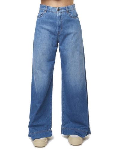 Weekend by Maxmara Logo Patch Flared Jeans - Blue