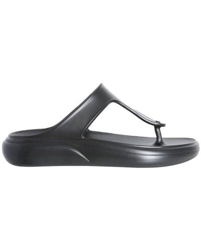 Stuart Weitzman Stuflex T Strap Sandals - Black