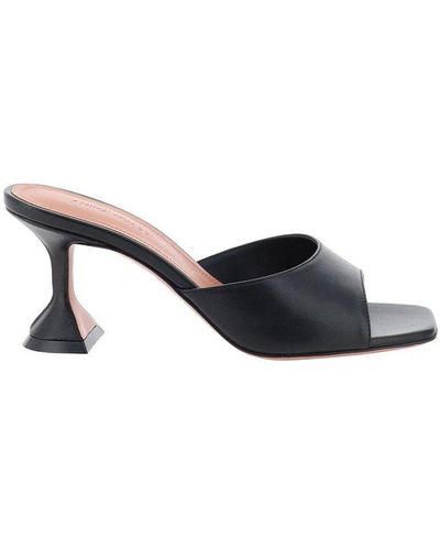 AMINA MUADDI Lupita Open Toe Heeled Sandals - Black