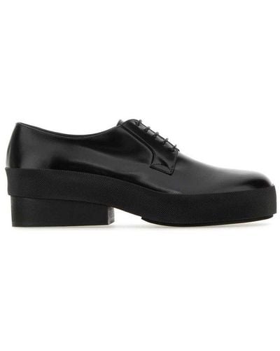 Raf Simons Block Heel Derby Shoes - Black