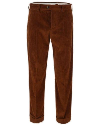 PT Torino Straight-leg Corduroy Trousers - Brown