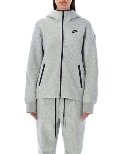 Nike Sportswear Tech Fleece Windrunner Full-zipped Hoodie - Gray