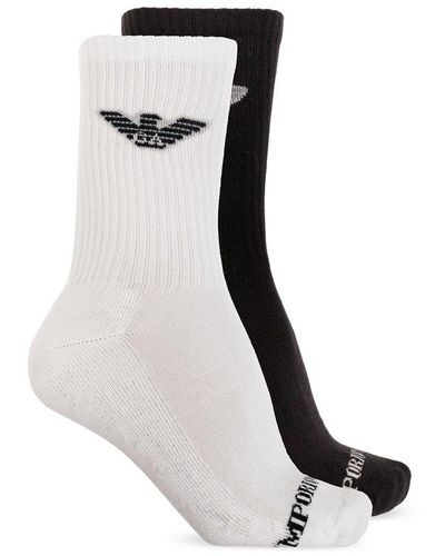 Emporio Armani Socks Two-pack, - White