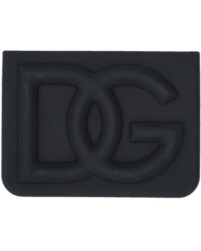 Dolce & Gabbana Logo Embossed Card Holder - Black