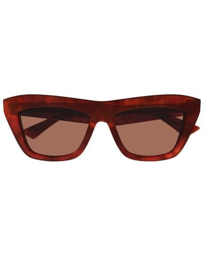 Bottega Veneta Cat-eye Frame Sunglasses - Red