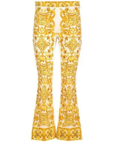 Dolce & Gabbana Trumpet Trousers - Yellow