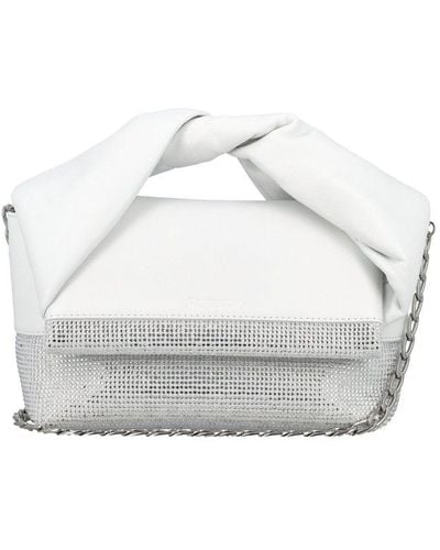 JW Anderson Medium Twister Embellished Tote Bag - White
