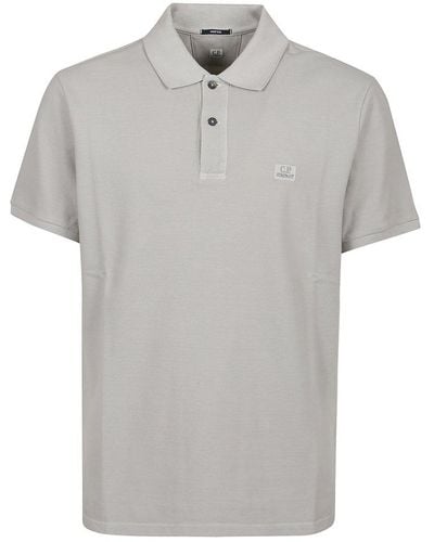 C.P. Company Short Sleeve 24/1 Piquet Polo Shirt - Gray