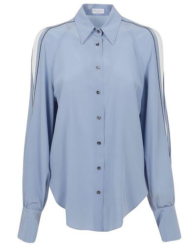 Brunello Cucinelli Blue Shirt