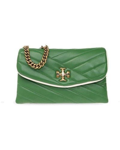 Tory Burch Kira Quilted Fold-over Shoulder Bag - Green