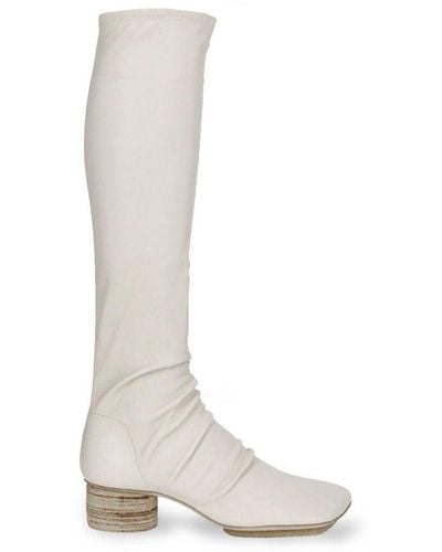 Uma Wang Square-toe Knee-length Boots - White