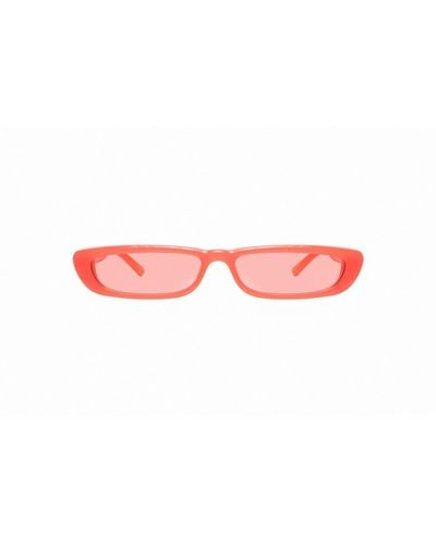 The Attico Rectangle Frame Sunglasses - Red