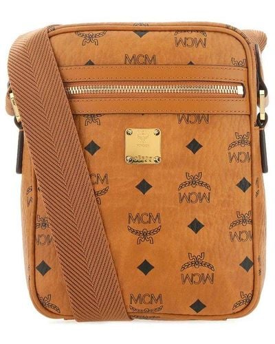 MCM: shoulder bag for woman - Brown  Mcm shoulder bag MWSCSXT02 online at