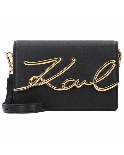 Karl Lagerfeld K/signature Medium Shoulder Bag - Black