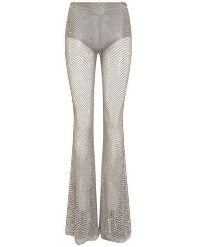 GIUSEPPE DI MORABITO Mid-rise Embellished Trousers - Grey