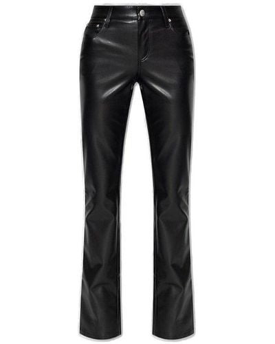 MISBHV Straight-leg Faux Leather Pants - Black
