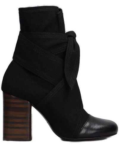 Lemaire Wrapped Round Toe Boots - Black