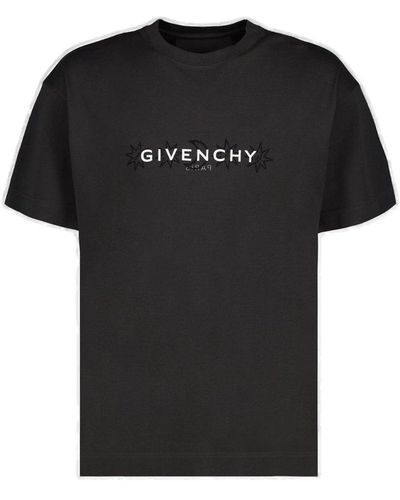 Givenchy Logo Printed Crewneck T-shirt - Black