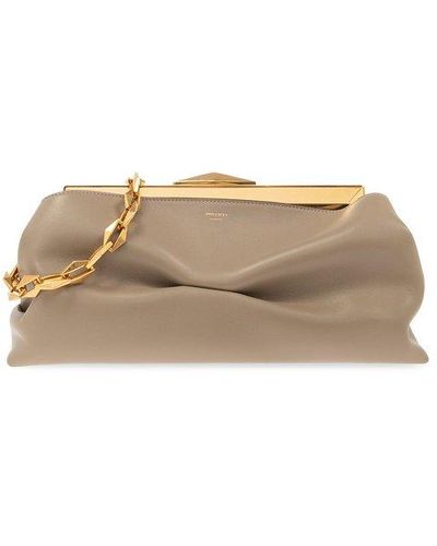 NWT NEW Jimmy Choo Ellipse floral cord lace black nude clutch evening bag  $1295+
