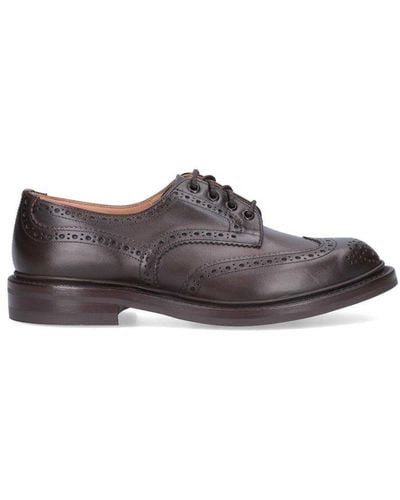 Tricker's Burton Round Toe Lace-up Shoes - Brown