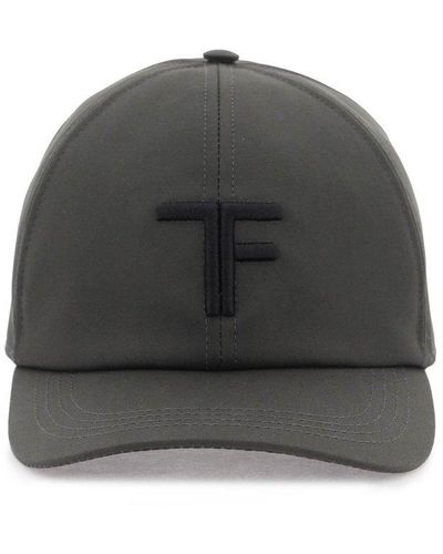 Tom Ford Logo-embroidered Baseball Cap - Grey