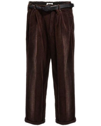Magliano Belted Wide-leg Trousers - Brown
