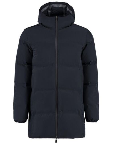 Herno Long Quilted Parka - Blue