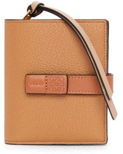 Loewe Luxury Compact Zip Wallet In Soft Grained Calfskin For - White