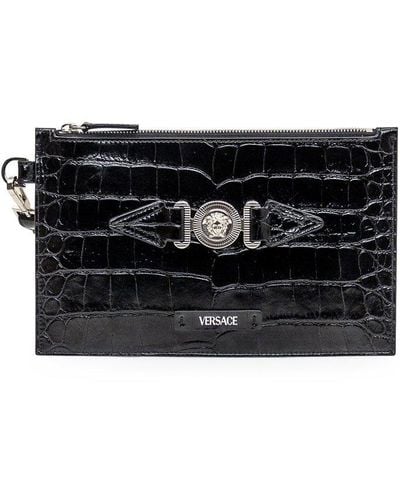Versace Biggie Medusa Clutch Bag - Black