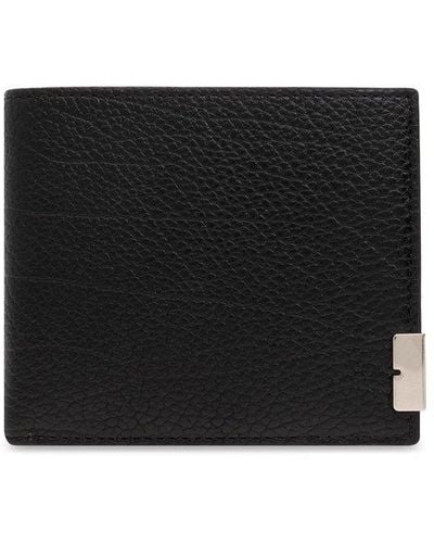 Burberry Leather Wallet, - Black