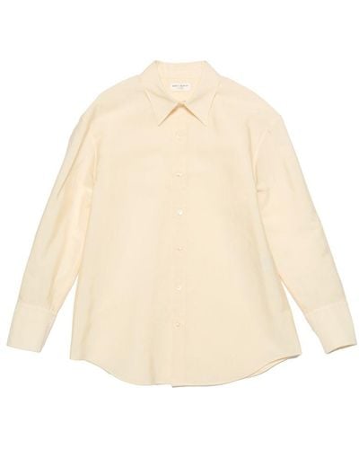 Saint Laurent Oversized Buttoned Shirt - Natural