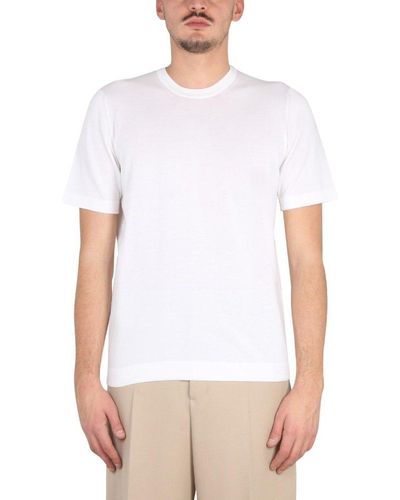 Drumohr Crewneck Straight Hem T-shirt - White