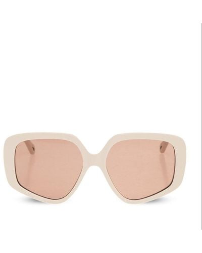 Chloé Squared Frame Sunglasses - Pink