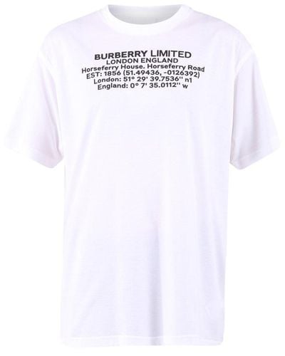 Burberry Logo Print Crewneck T-shirt - White