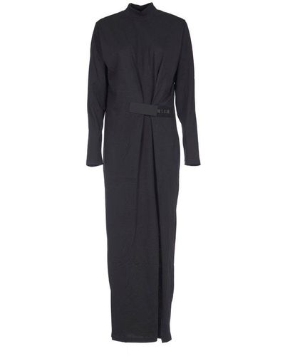 MSGM Multicolor Silk Casual Dress