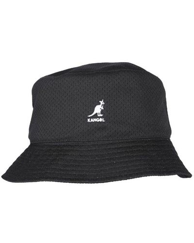 Kangol Logo Patch Bucket Hat - Black