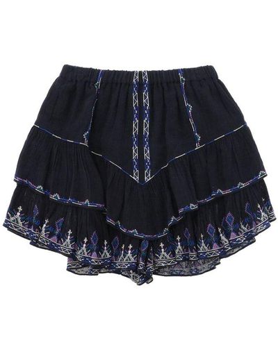 Isabel Marant "Jocadia Shorts With Embroidery And - Blue