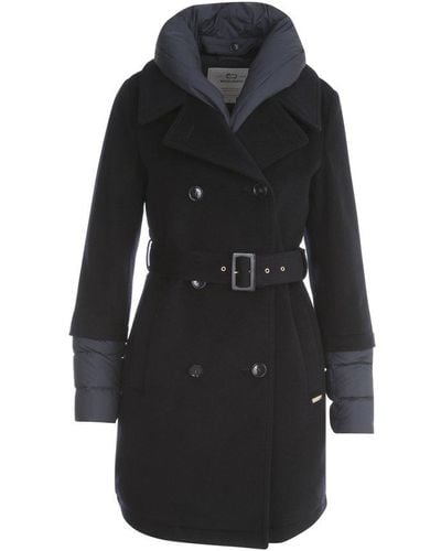 Woolrich Kuna Trench Belted Coat - Black