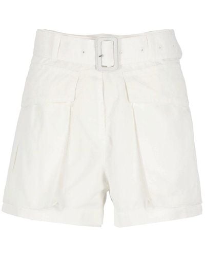 Dries Van Noten Belted Mini Shorts - White